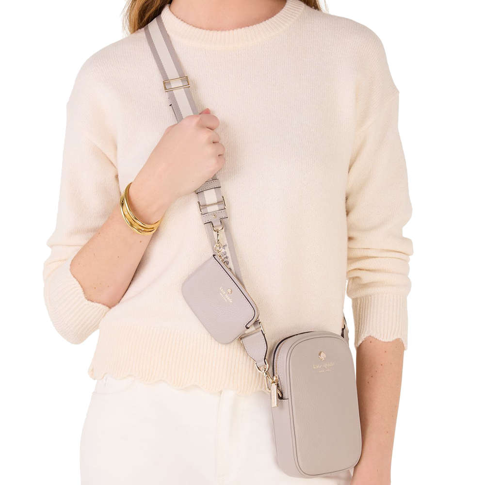 Kate Spade Emma Phone Crossbody Cozy Grey # KK258