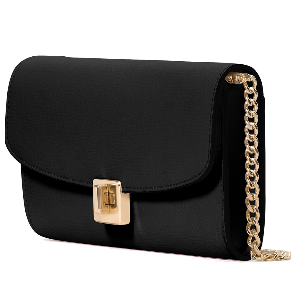 Kate Spade Phoebe Turnlock Wallet-On-Chain Black # KK248