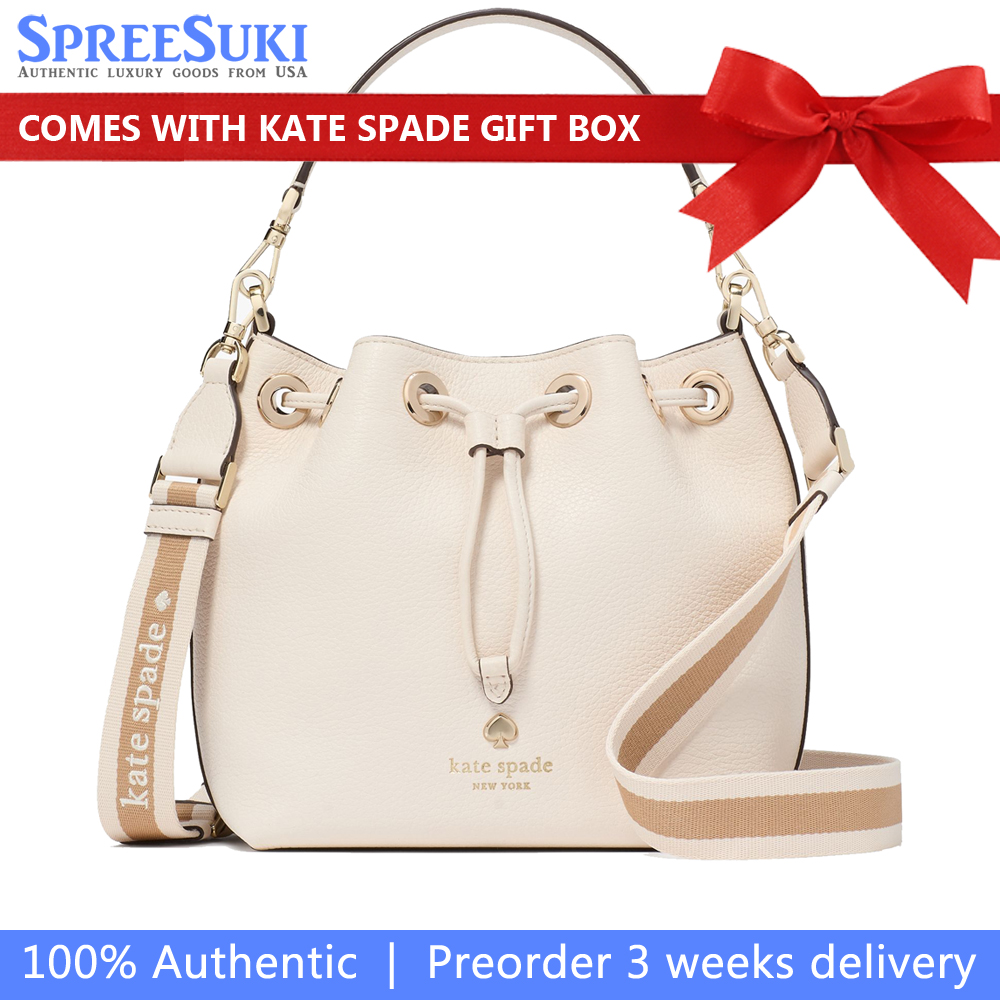 Kate Spade Emma Small Bucket Bag Parchment # KK071