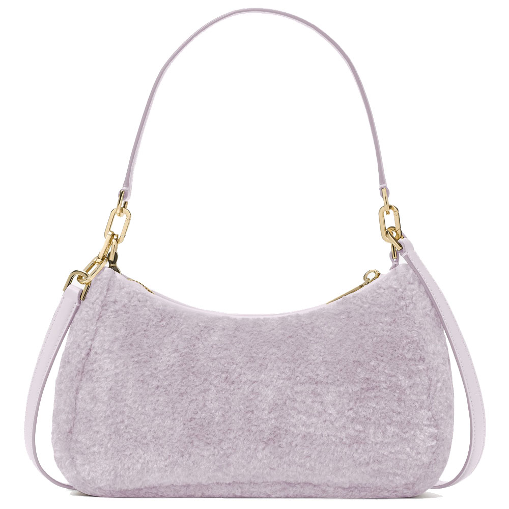 Kate Spade Kayla Faux Fur Small Convertible Shoulder Bag Violet Mist # KI903