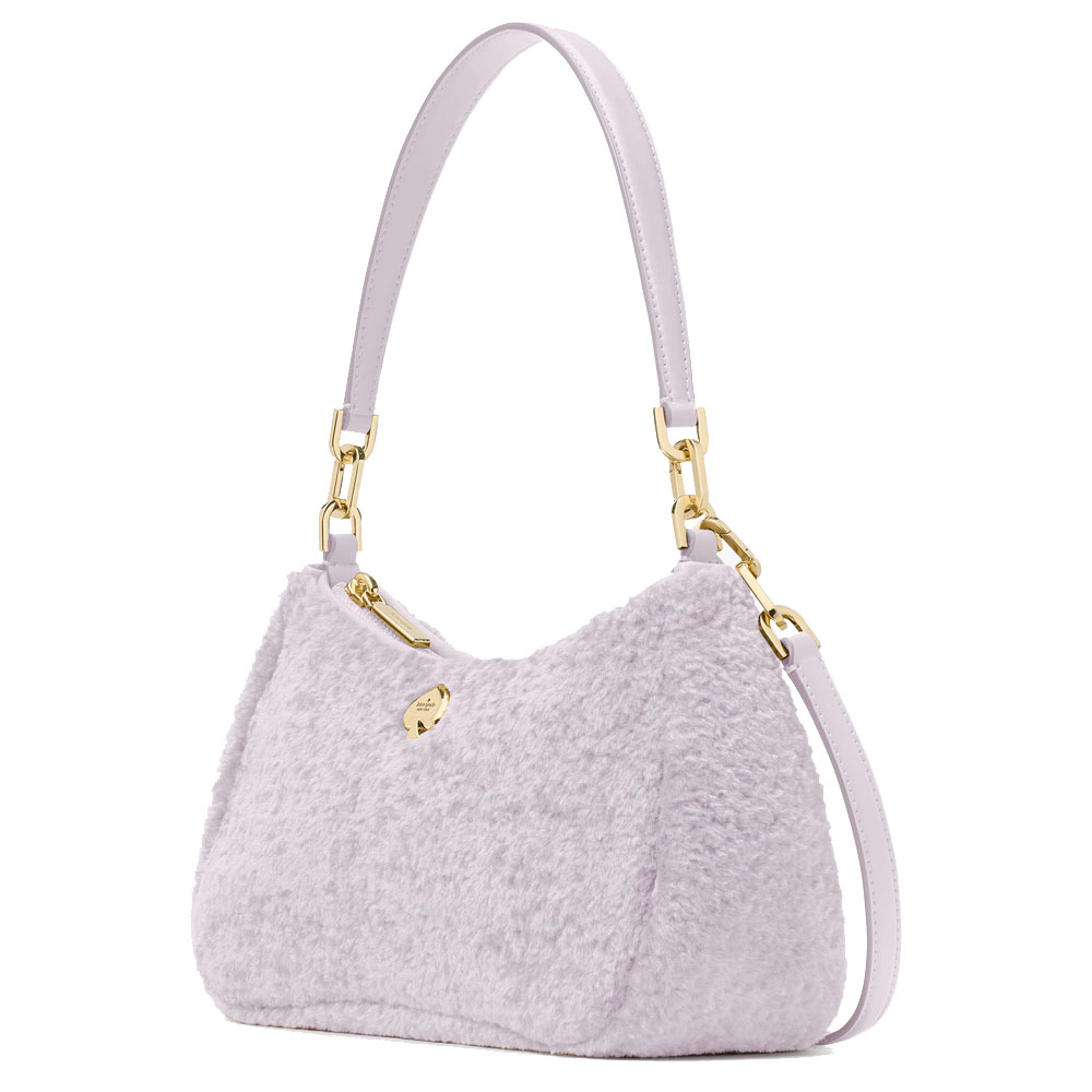 Kate Spade Kayla Faux Fur Small Convertible Shoulder Bag Violet Mist # KI903