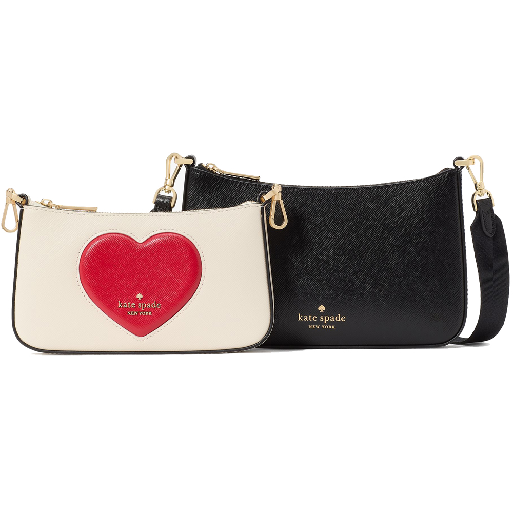 Kate Spade Duet Puffy Heart Crossbody Meringue Multi # KK263