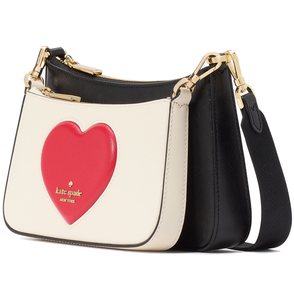 Kate Spade Duet Puffy Heart Crossbody Meringue Multi # KK263