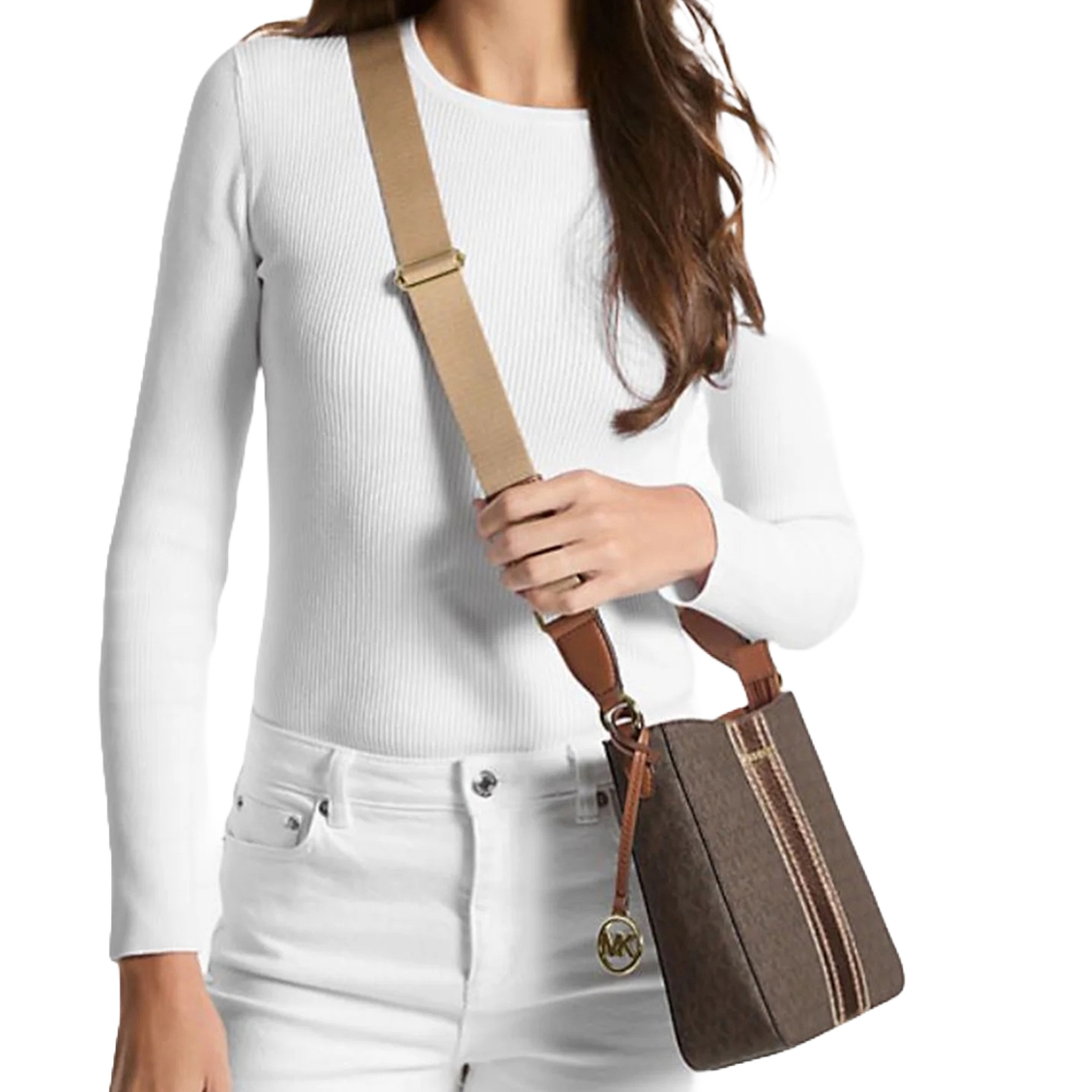 Michael Kors Jet Set Travel Small Ns Crossbody Bag Sling Brown # 35F4GTVC5I