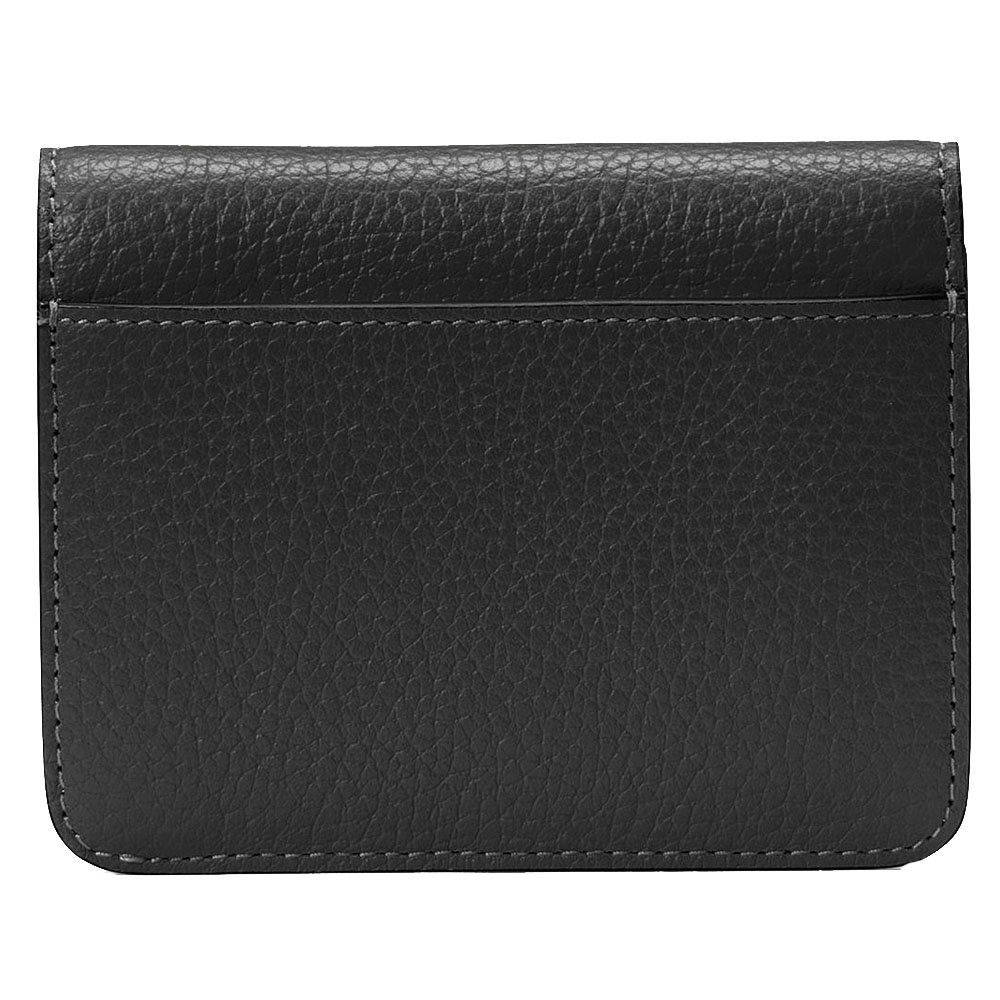 Kate Spade Small Wallet Lena Pebbled Leather Small Slim Bifold Wallet Black # KH788