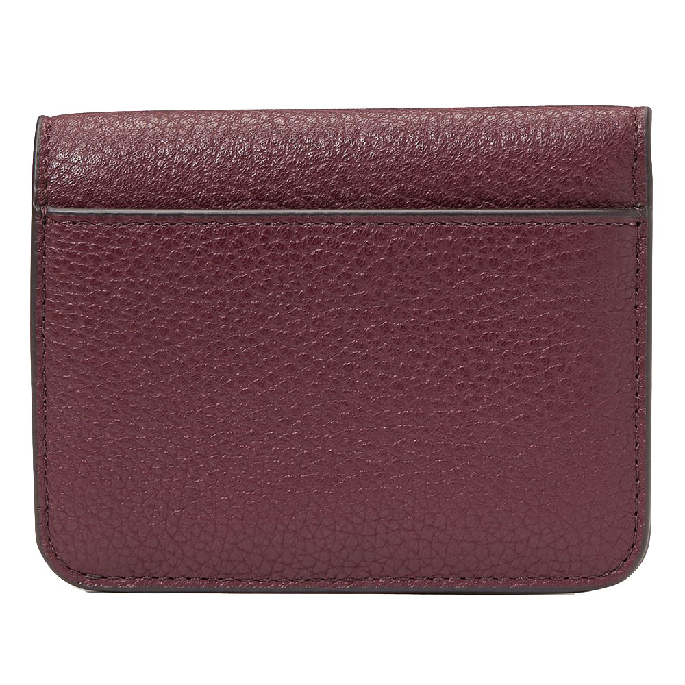 Kate Spade Small Wallet Lena Pebbled Leather Small Slim Bifold Wallet Cherrywood # KH788