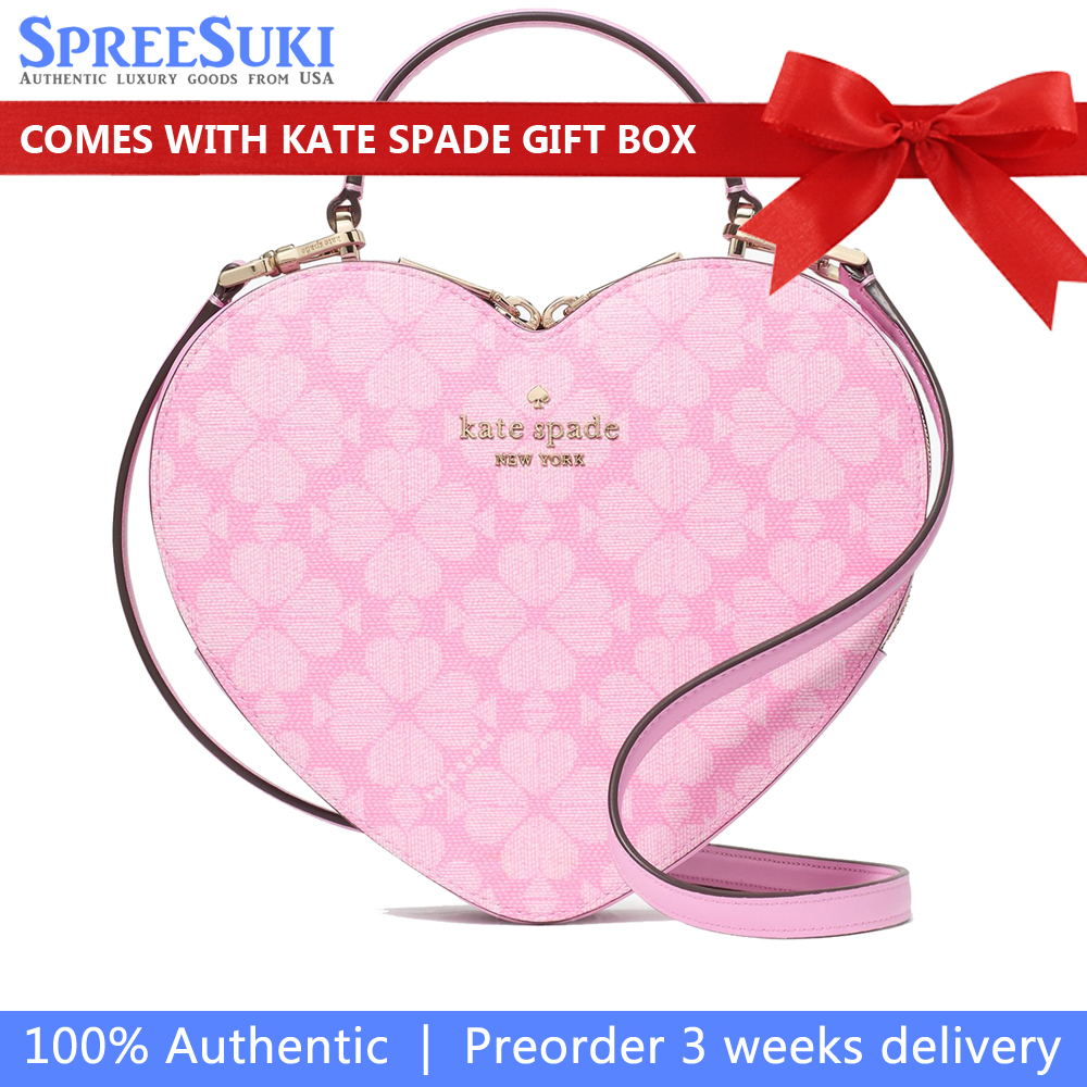 Kate Spade Love Shack Spade Flower Heart Crossbody Parisian Rose # KK155