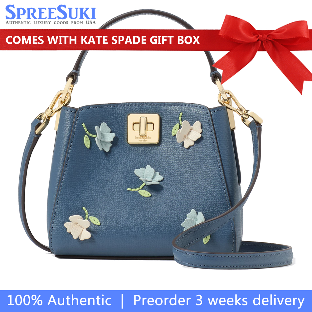 Kate Spade Phoebe Applique Mini Top Handle Crossbody Bluestone Multi # KK139