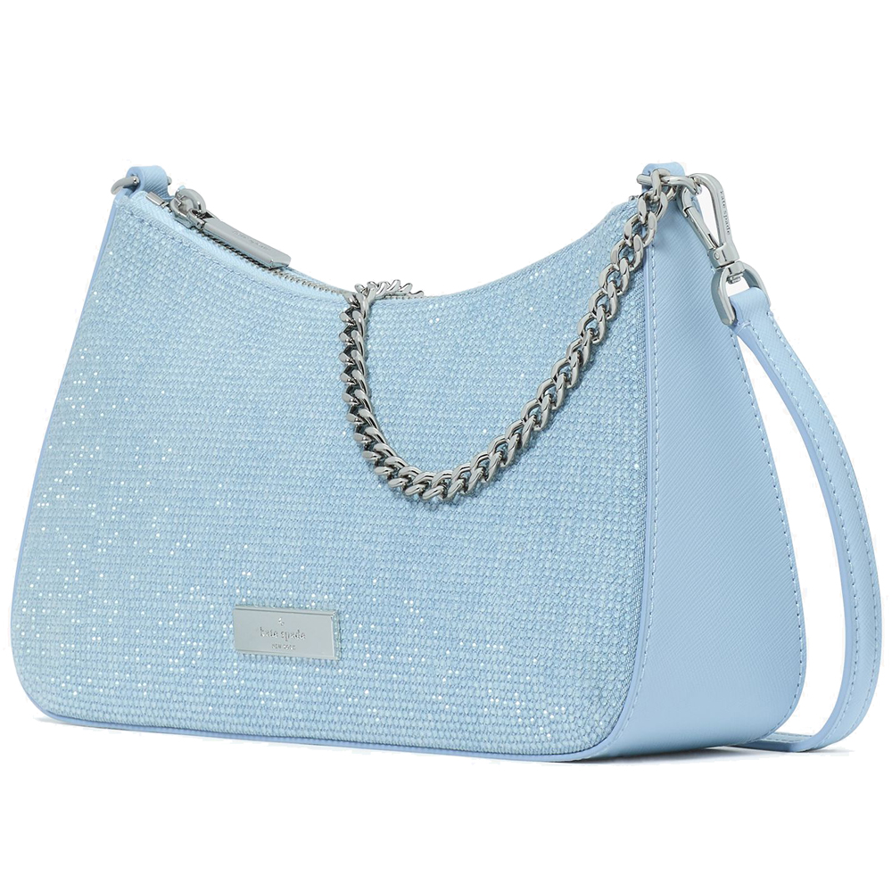 Kate Spade Madison Studded Denim Convertible Crossbody Blue Multicolor # KK203