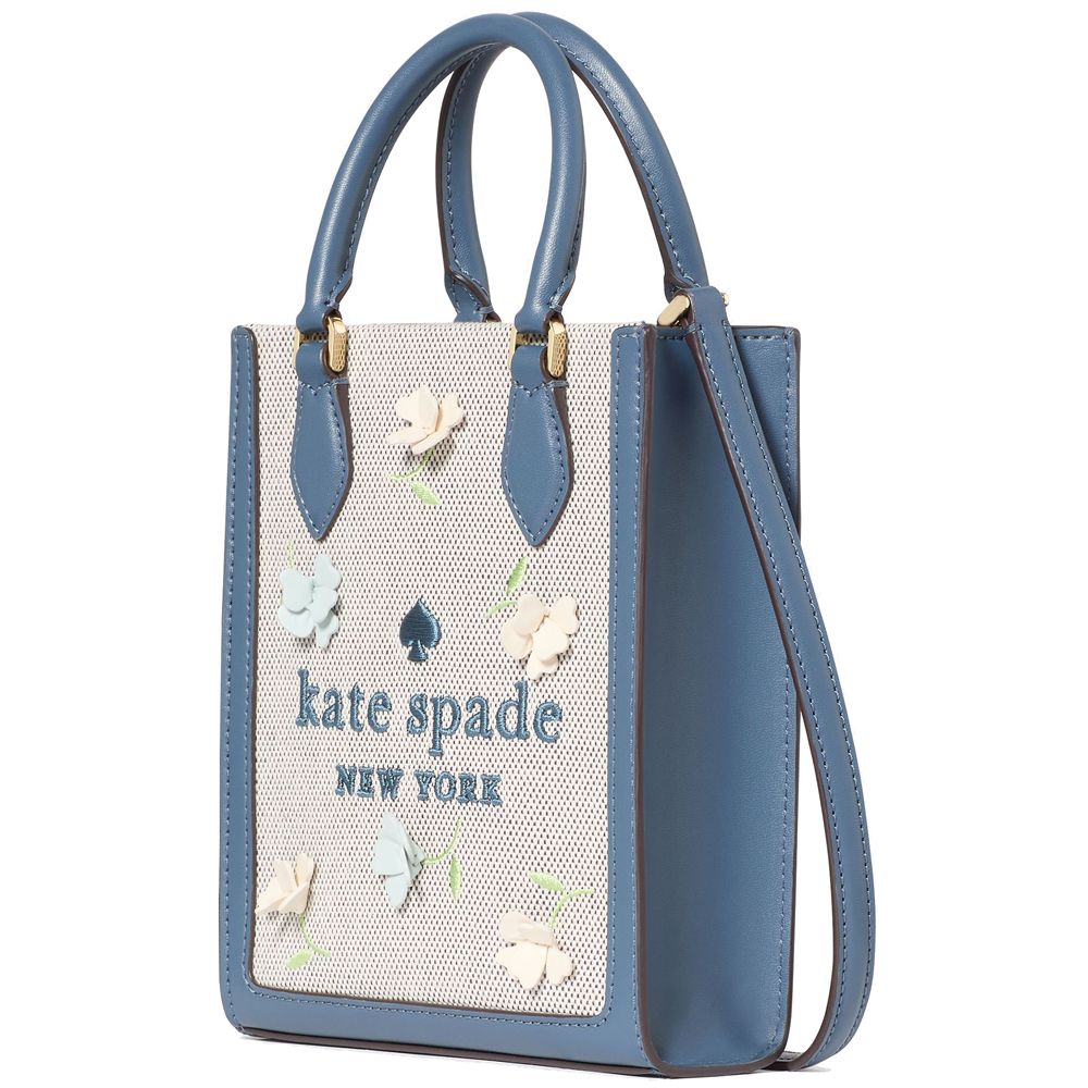 Kate Spade Ellie Applique Mini Tote Blue Multicolor # KK241