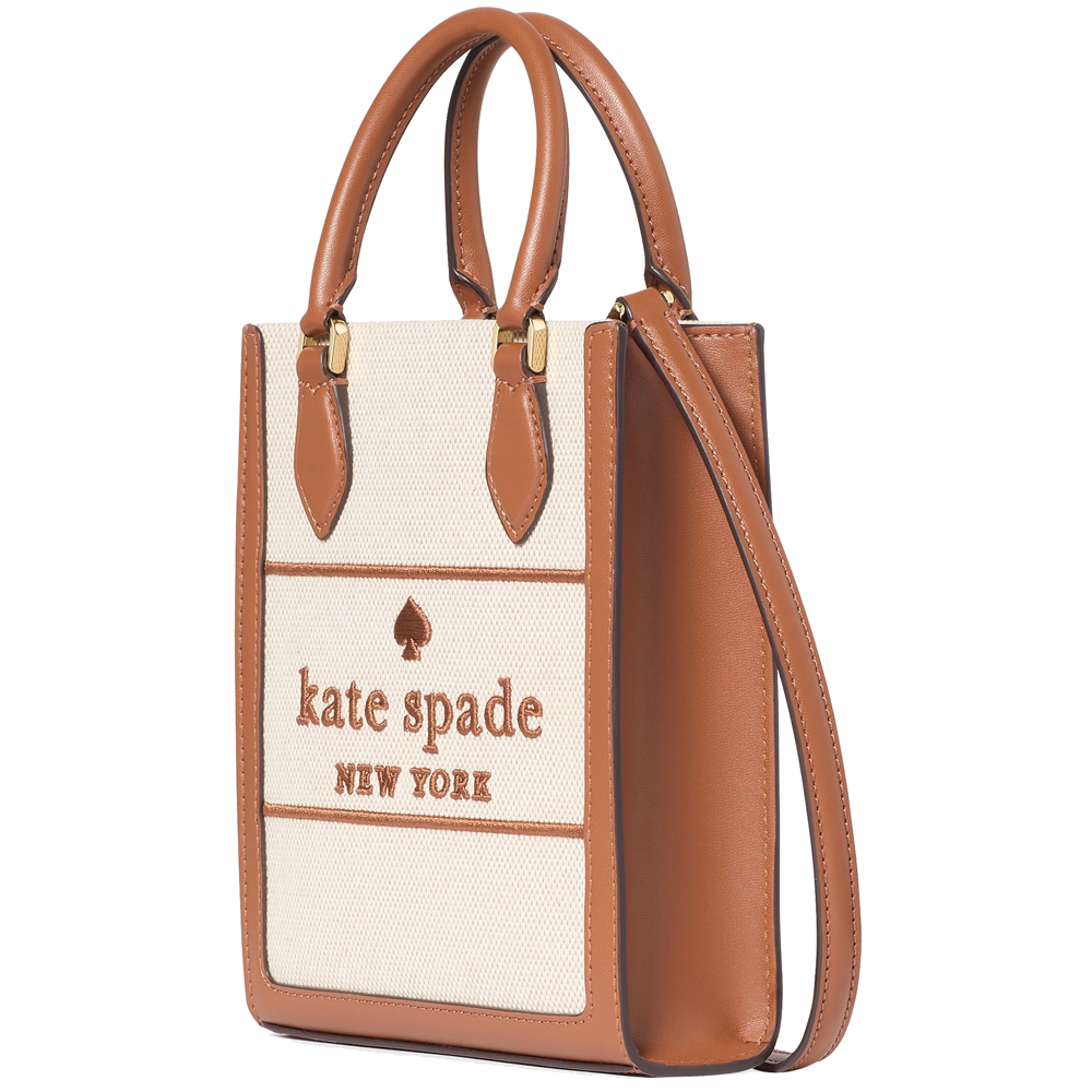 Kate Spade Ellie Canvas Mini Tote Warm Gingerbread Multi # KK235