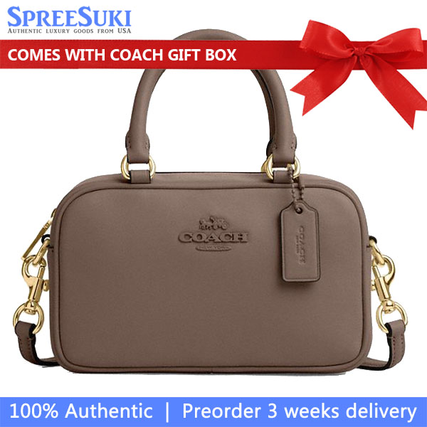 Coach Satchel Crossbody Dark Stone # CT776