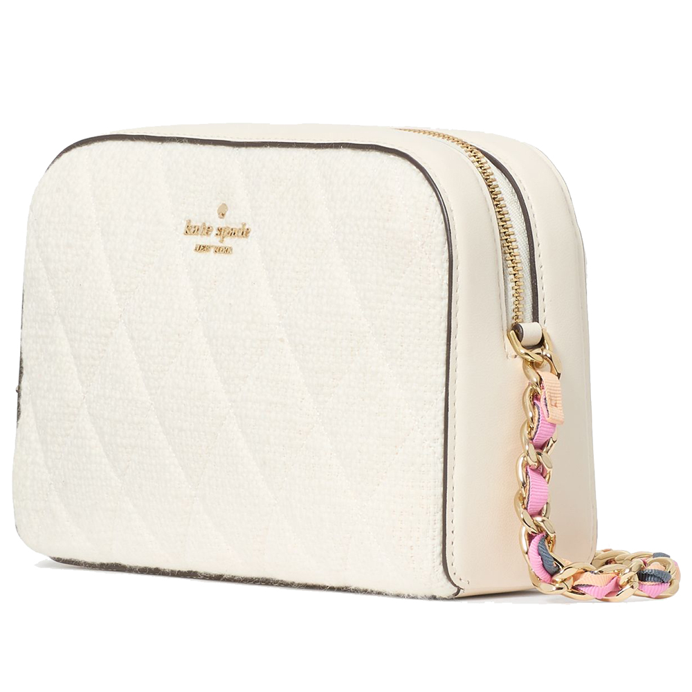 Kate Spade Carey Tweed Chain Camera Bag Cream Multi # KL100