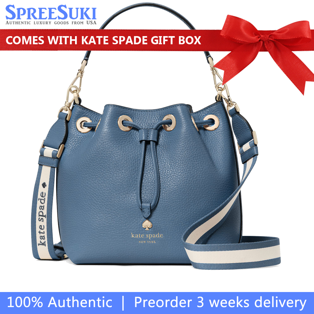 Kate Spade Emma Small Bucket Bag Bluestone # KK071