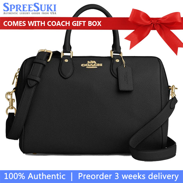 Coach Rowan Large Satchel Bag Black # CV960