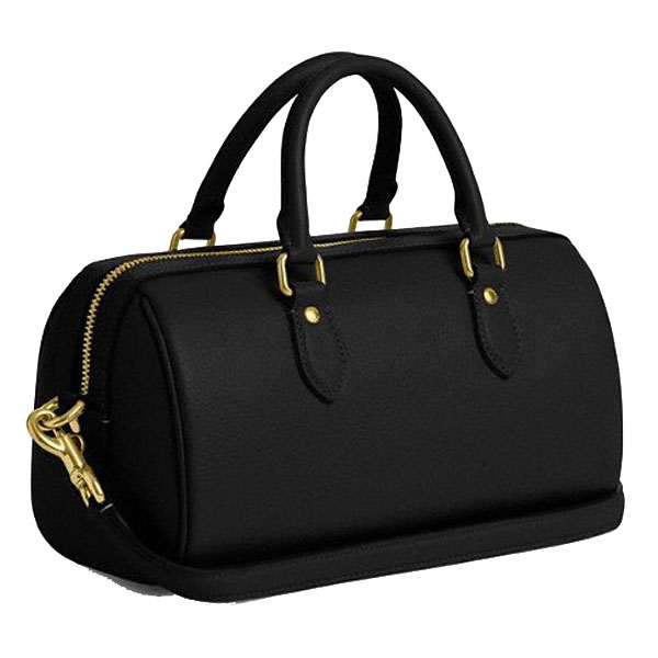 Coach Rowan Long Satchel Bag In Signature Canvas Black # CV964