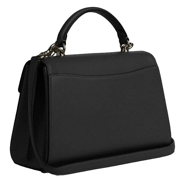 Coach Eliza Top Handle Bag Gunmetal Black # CT852