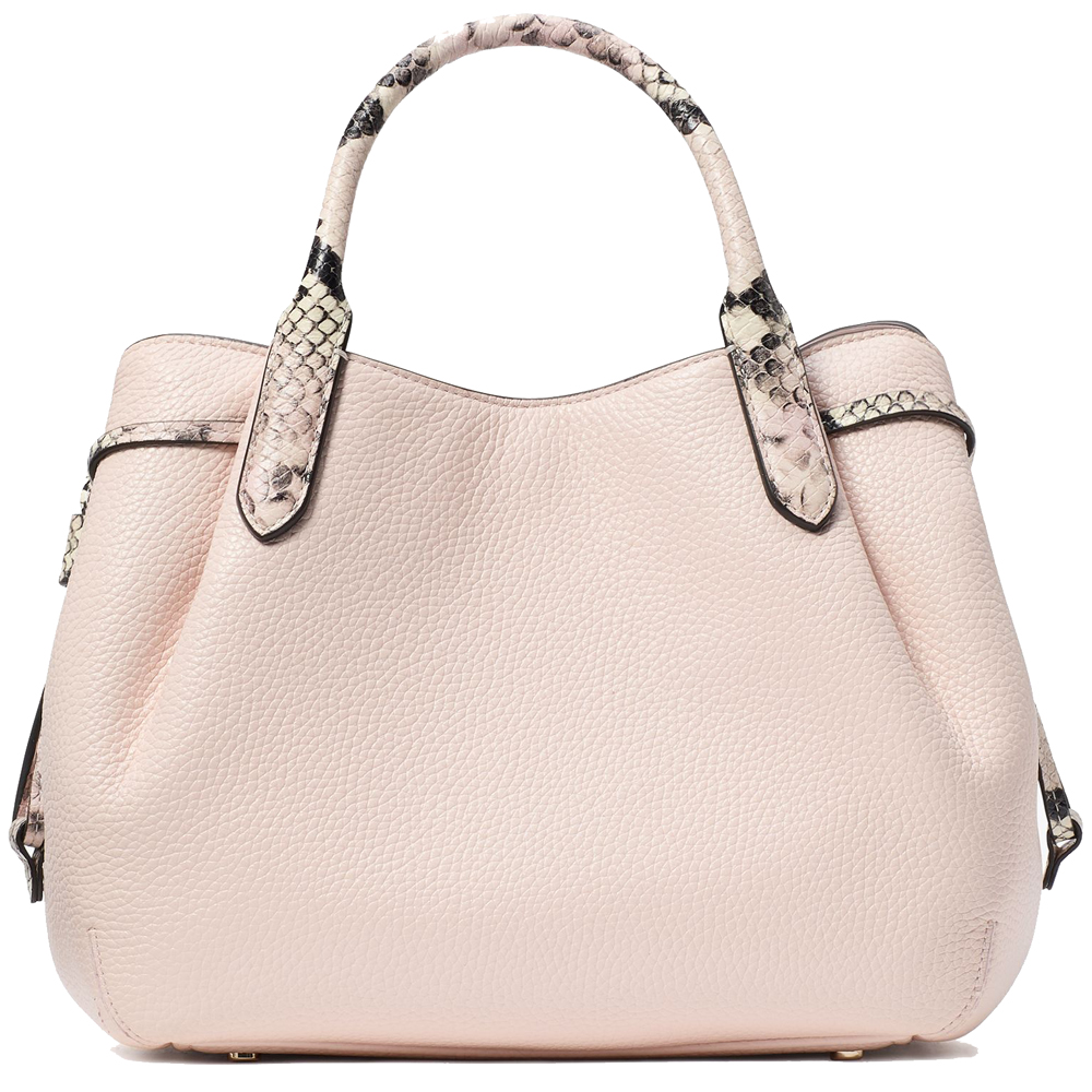 Kate Spade Dumpling Snake Embossed Small Satchel Powdered Sugar Multi # KK095