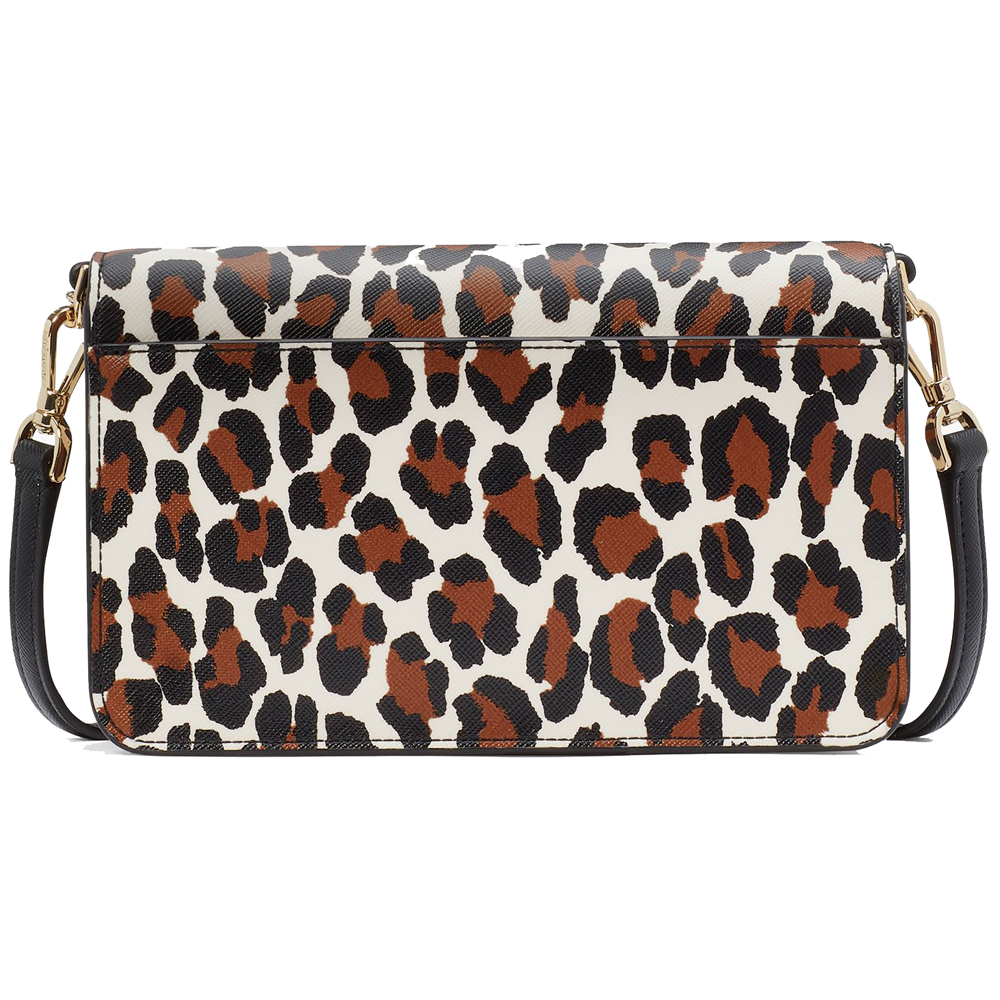 Kate Spade Madison Spotted Leopard Willow Mini Flap Crossbody Cream Multi # KH778