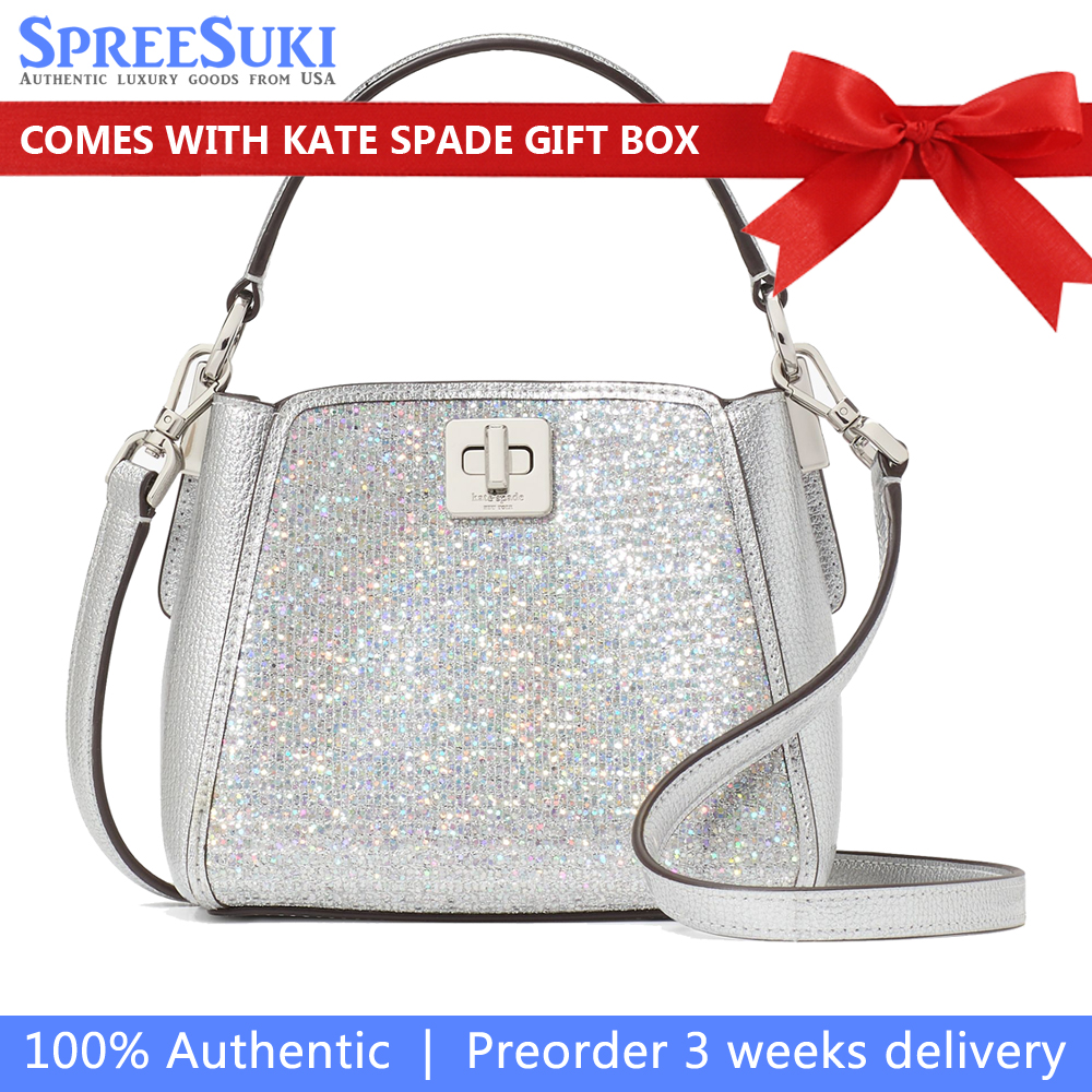 Kate Spade Phoebe Glitter Mini Top Handle Crossbody Lunar Light Multi # KI942