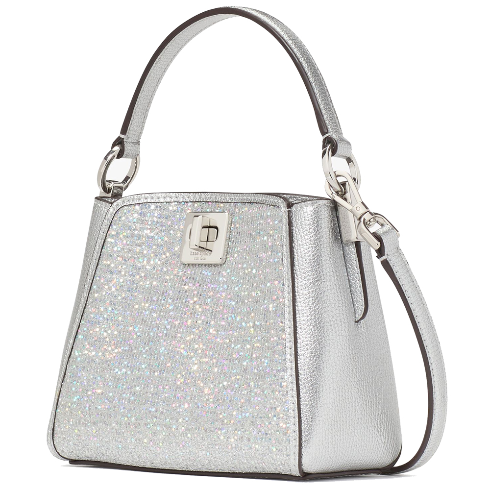 Kate Spade Phoebe Glitter Mini Top Handle Crossbody Lunar Light Multi # KI942