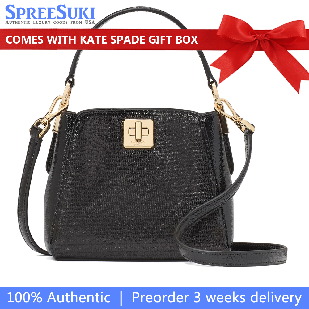 Kate Spade Phoebe Glitter Mini Top Handle Crossbody Black Multi # KI942