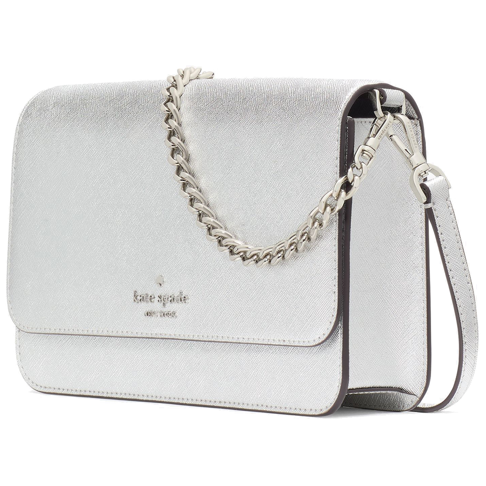 Kate Spade Willow Medium Flap Convertible Crossbody Lunar Light # KI928