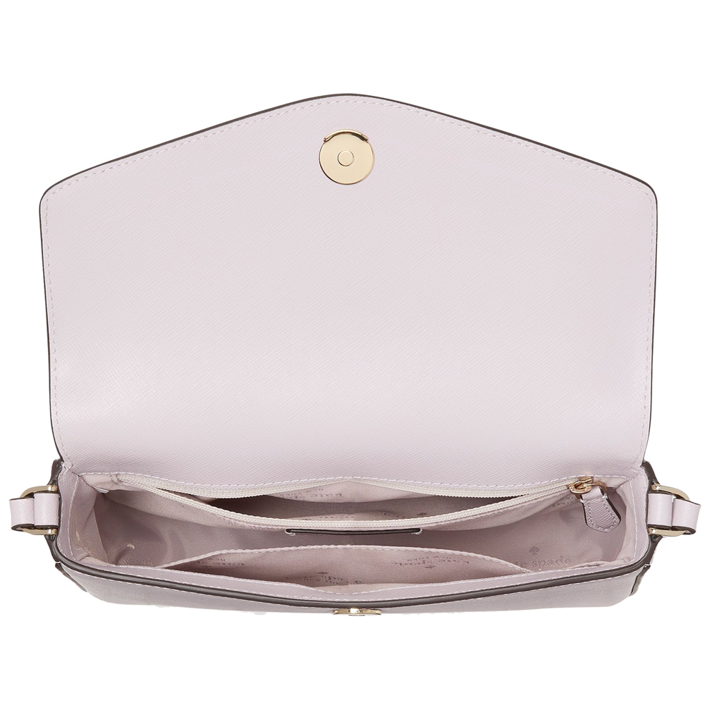 Kate Spade Sadie Saffiano Leather Envelope Crossbody Bag Sling Pastel Lavender # K7378