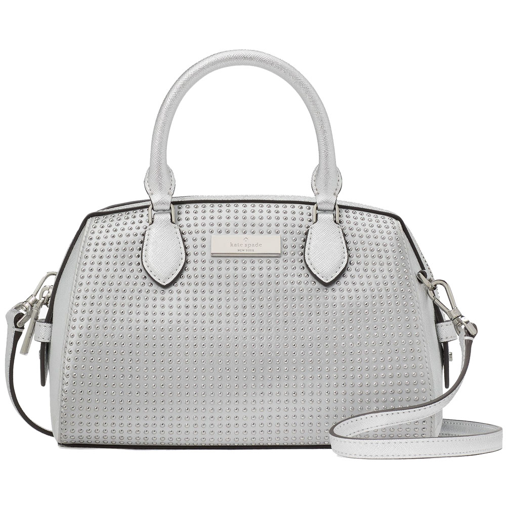 Kate Spade Madison Small Dolly Duffle Crossbody Silver Multi # KI934