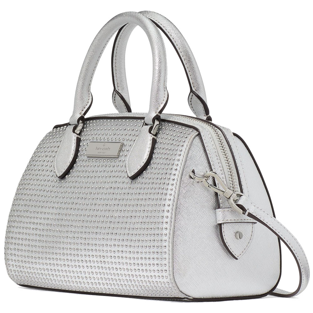 Kate Spade Madison Small Dolly Duffle Crossbody Silver Multi # KI934