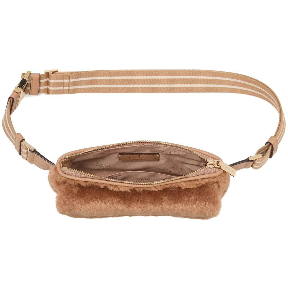 Kate Spade Rosie Faux Fur Belt Bag Light Fawn # KI896