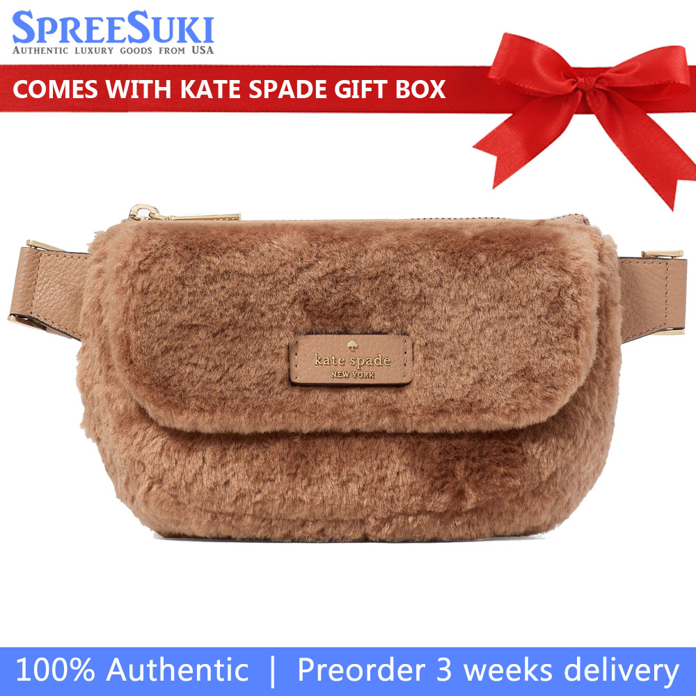 Kate Spade Rosie Faux Fur Belt Bag Light Fawn # KI896