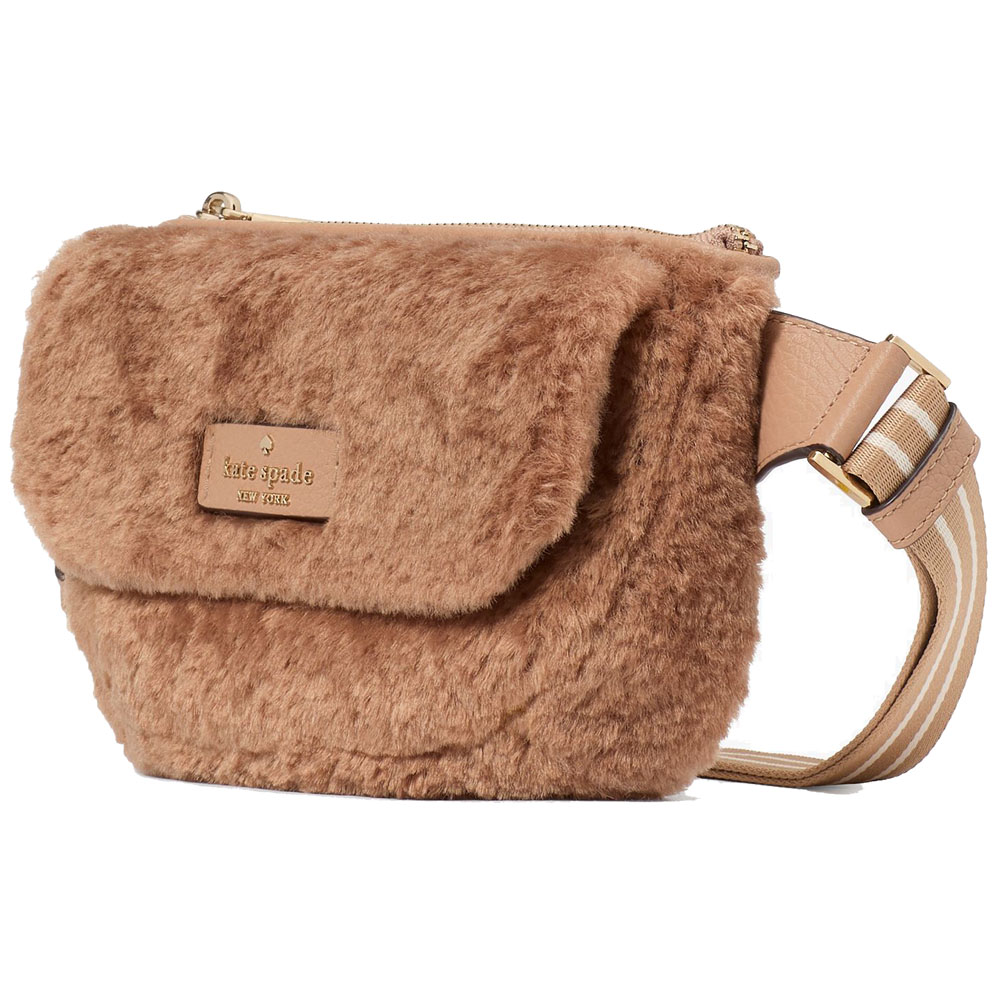 Kate Spade Rosie Faux Fur Belt Bag Light Fawn # KI896