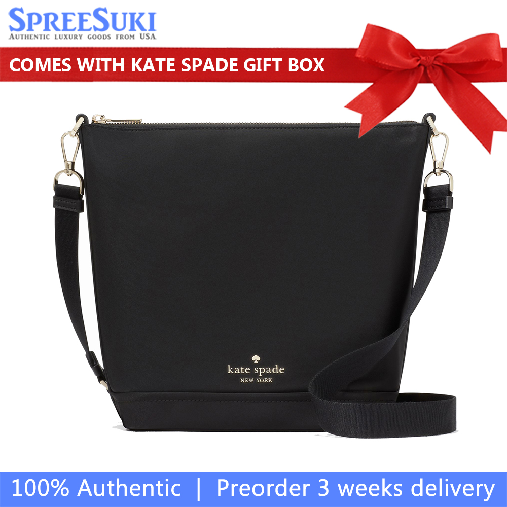 Kate Spade Chelsea Duffle Crossbody Bag Sling Black # KC444