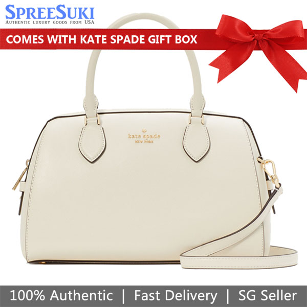 Kate Spade Madison Large Duffle Crossbody Bag Sling Meringue Off White # KI830