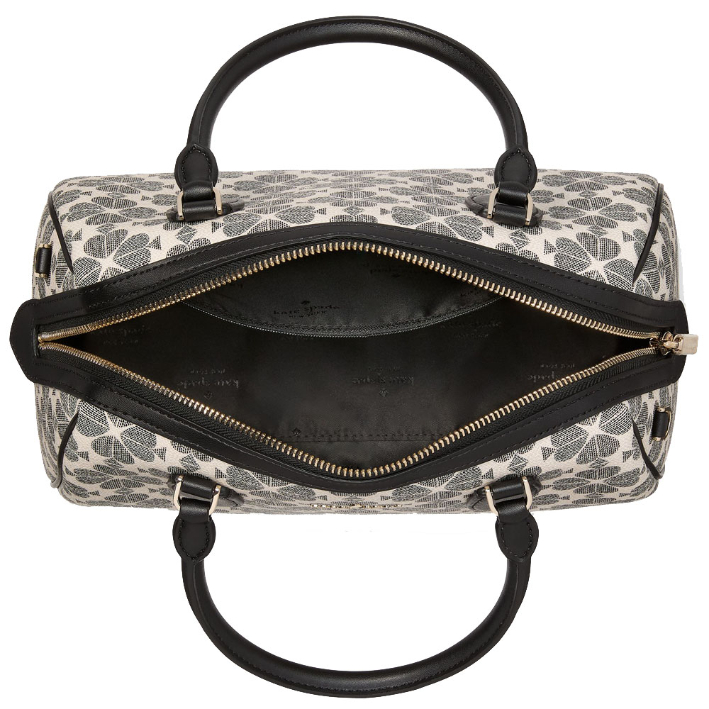 Kate Spade Spade Flower Large Duffle Crossbody Bag Sling Black Multi # KI831