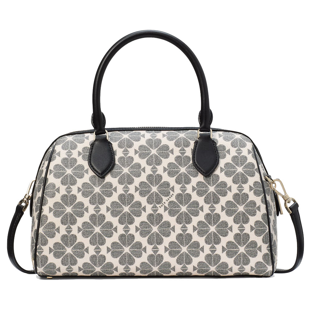 Kate Spade Spade Flower Large Duffle Crossbody Bag Sling Black Multi # KI831