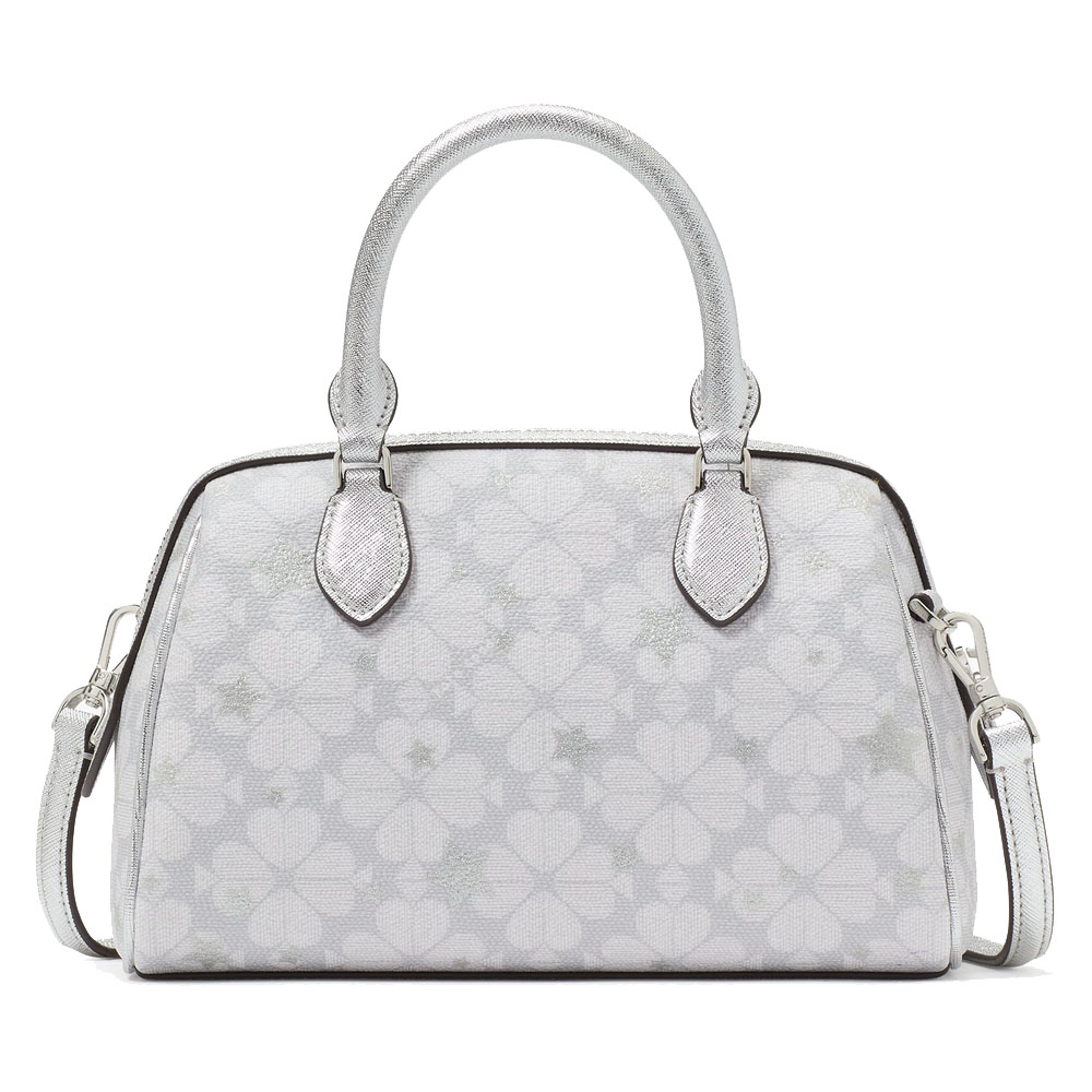 Kate Spade Spade Flower Star Duffle Crossbody Bag Sling Platinum Grey Multi # KI908