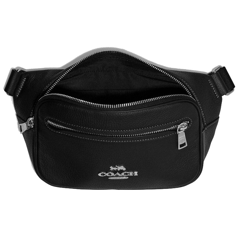 Coach Elias Belt Bag Silver Black # CJ507