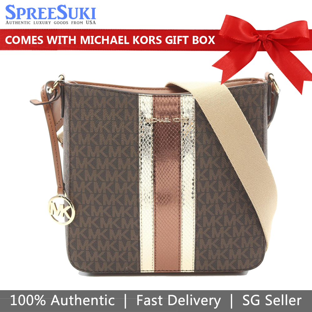 Michael Kors Jet Set Travel Small Ns Crossbody Bag Sling Brown # 35F4GTVC5I