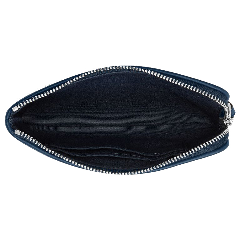 Coach Small Wristlet Corner Zip Signature Jacquard Dark Denim Blue # CW862