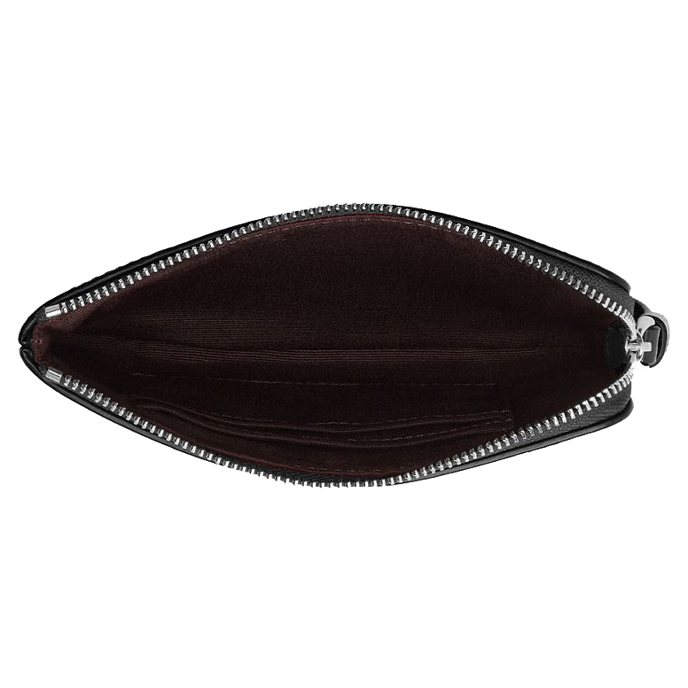 Coach Small Wristlet Corner Zip Crinkle Patent Wristlet Black # CW855