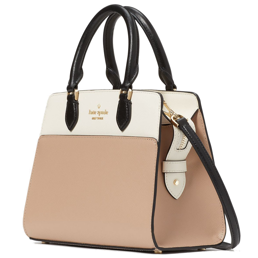 Kate Spade Crossbody Sling Bag Madison Small Satchel Toasted Hazelnut Beige Nude # KC620