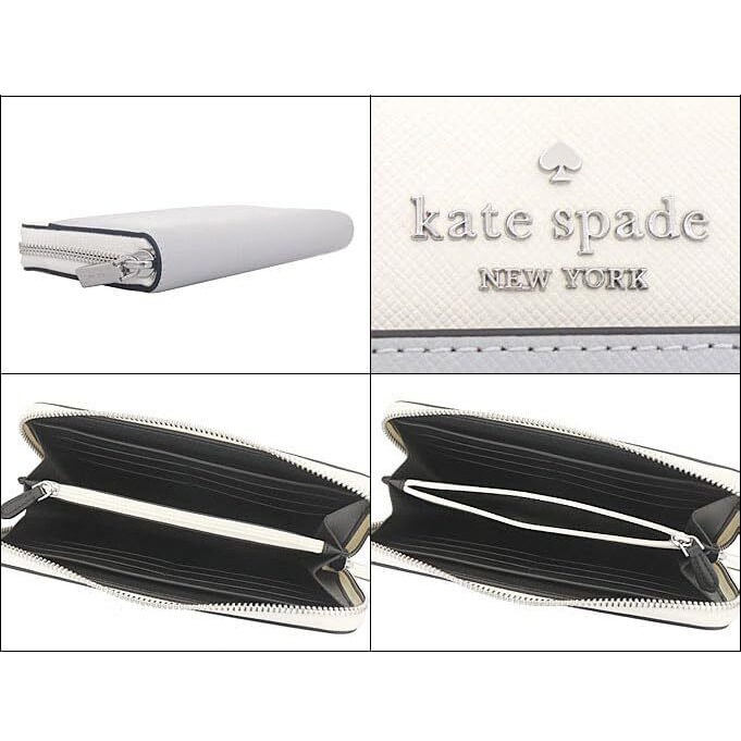 Kate Spade Long Wallet Madison Colorblock Saffiano Large Continental Wallet Platinum Grey # KI365