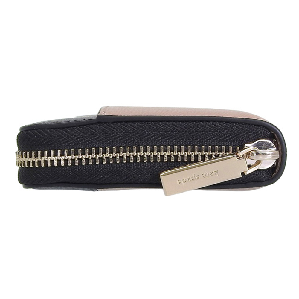 Kate Spade Long Wallet Madison Colorblock Saffiano Large Continental Wallet Toasted Hazelnut Beige Nude Black # KI365