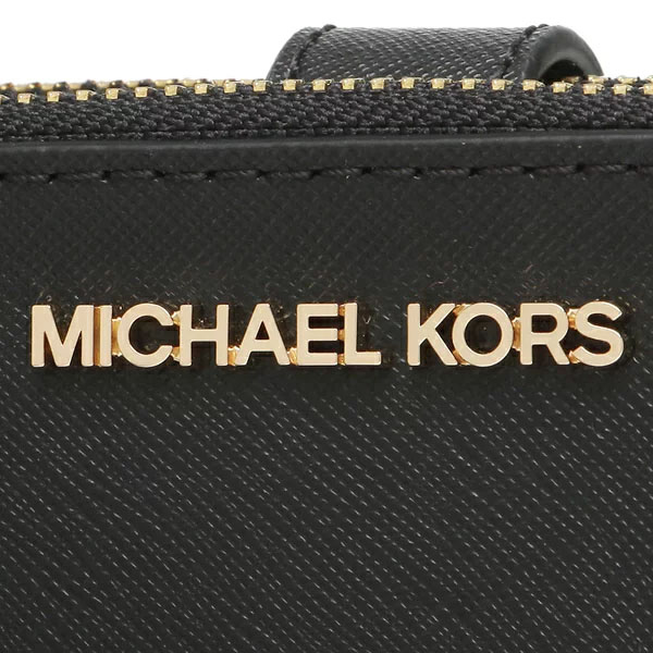 Michael Kors Long Wallet Jet Set Travel Large Double Zip Wristlet Black # 35F8GTVVW0L