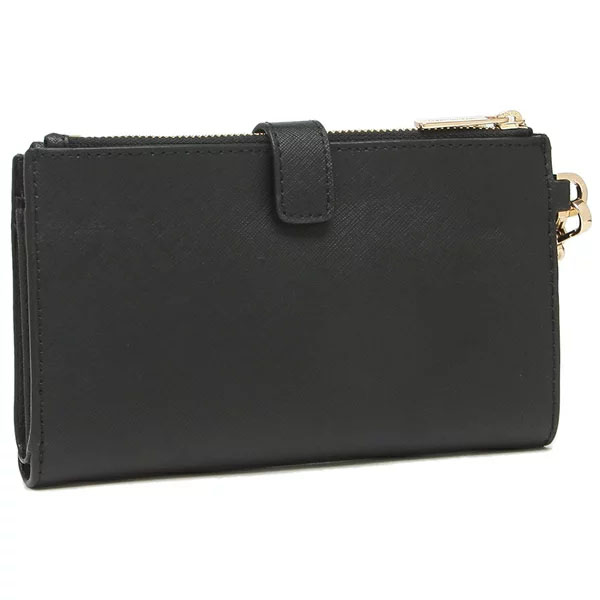 Michael Kors Long Wallet Jet Set Travel Large Double Zip Wristlet Black # 35F8GTVVW0L