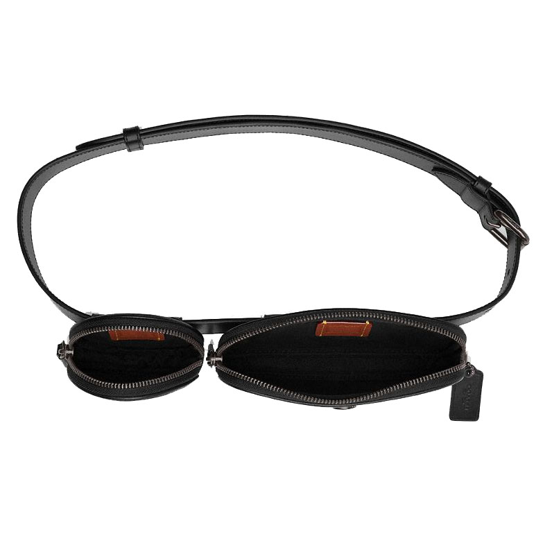 Coach Multi Pouch Belt Bag Black # CR749