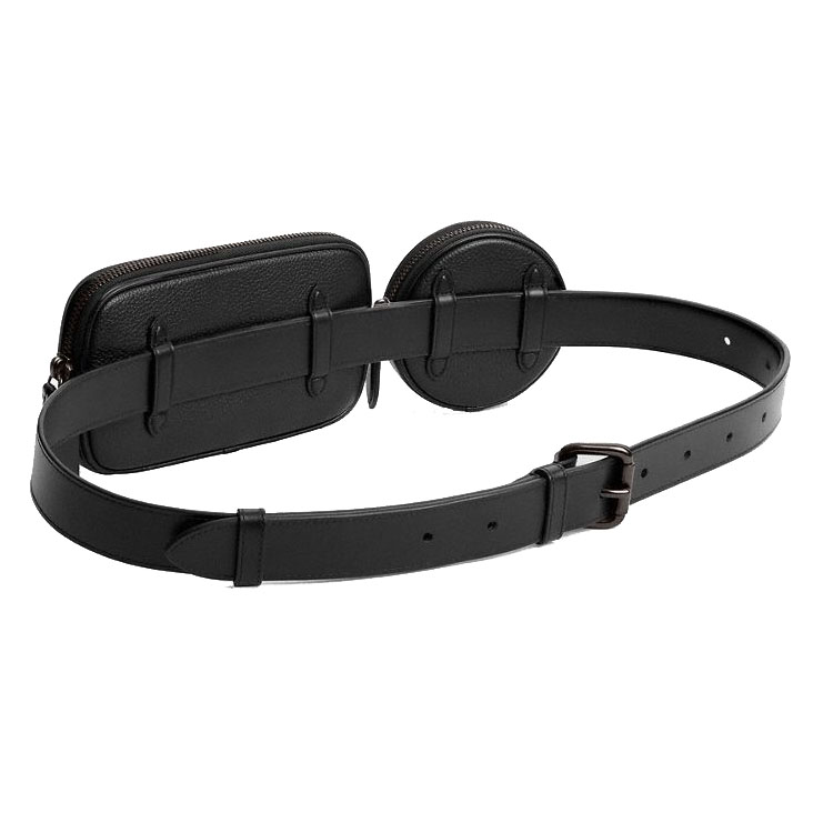 Coach Multi Pouch Belt Bag Black # CR749