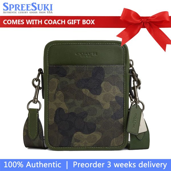 Coach Sullivan Crossbody In Signature Camo Print Dark Shamrock Multi # CW334